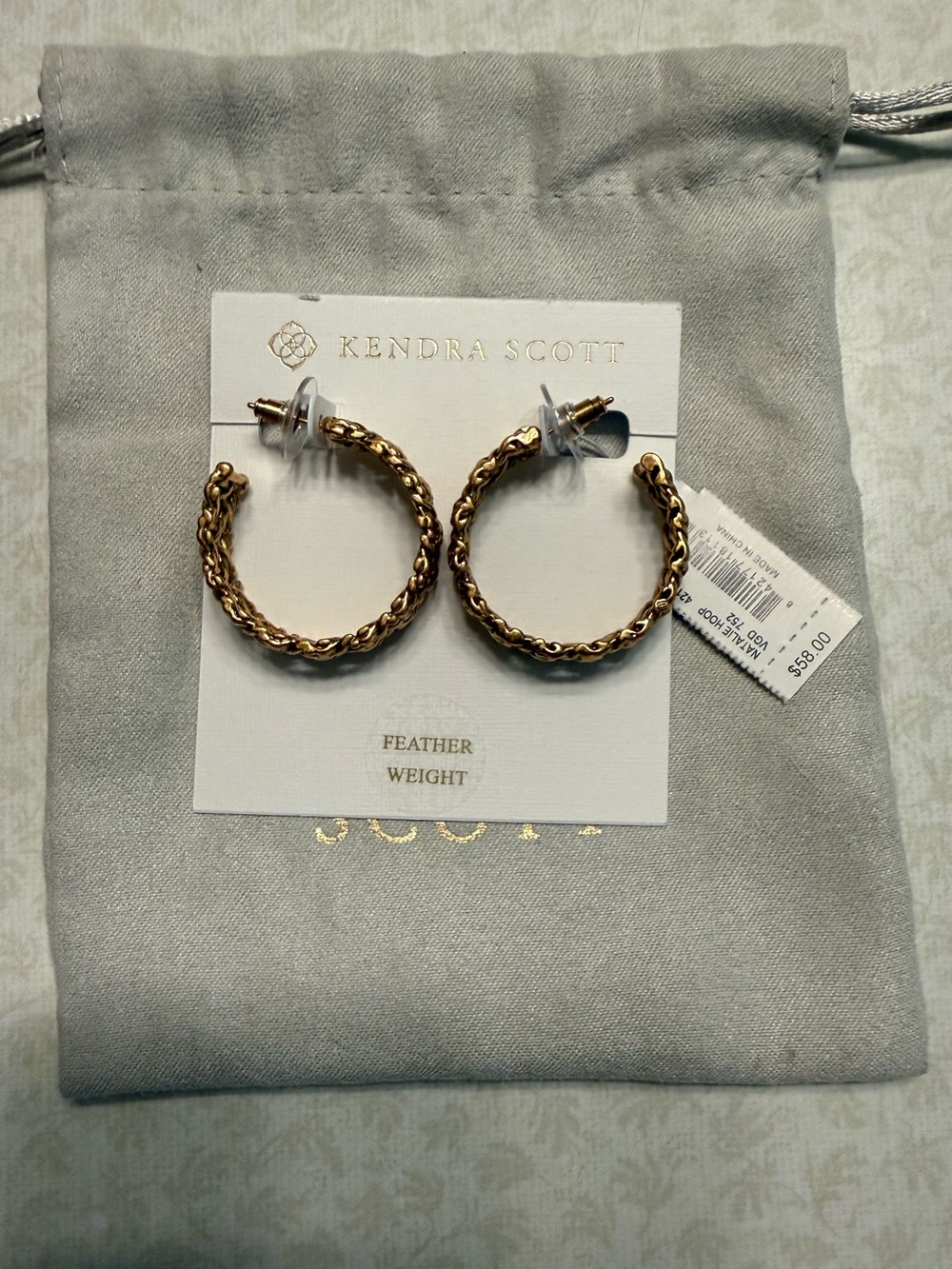 NEW Kendra Scott Gold Hoop Earrings